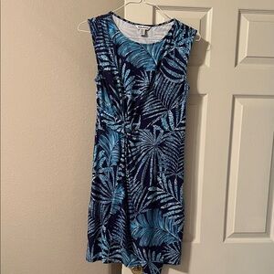 Tommy Bahama Navy and White Floral Dress
